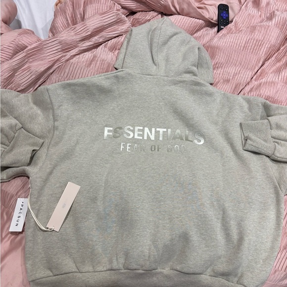 Fear of God Essentials Light Gray Hoodie